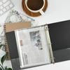 YoeeJob 3 Holes Clear PVC Zipper Binder Pocket ert Pages Letter Size, 8 1/2" x 11 Loose Leaf Binder Filing Storage Bags 8 Packs
