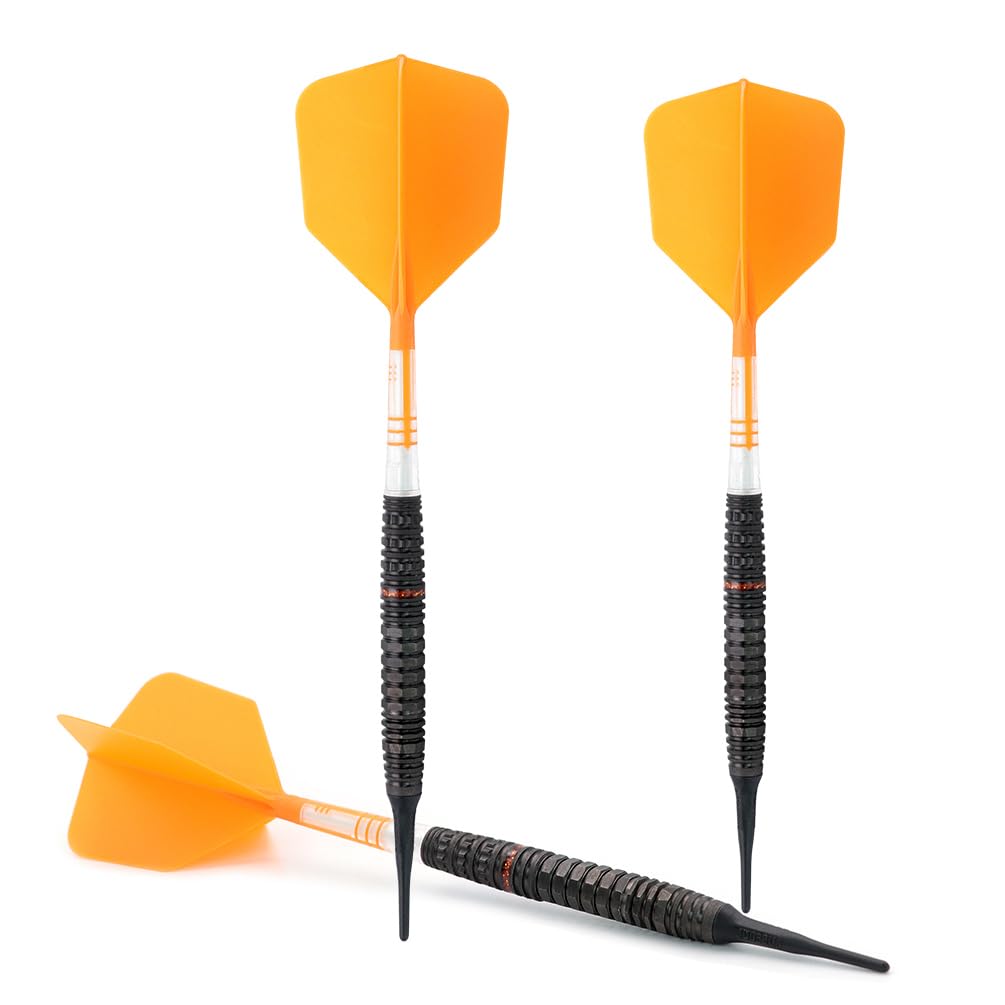 CUESOUL V6 18g soft tip darts set, 90% tungsten, oil painting effect barrel, ROSTT19 integrated flight, built-in carbon fiber shaft (CSOP-90R18K24)