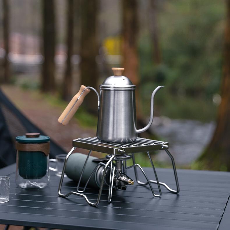 Folding Campfire Grill Portable Stainless Steel Camping Grill Grate Gas Stove Stand Outdoor Wood Stove Stand