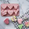 Yousheng Chocolate Mold Heart Shape High Temperature Resistance Silicone 6 Cavity Valentines Day Candy Mold for Cooking