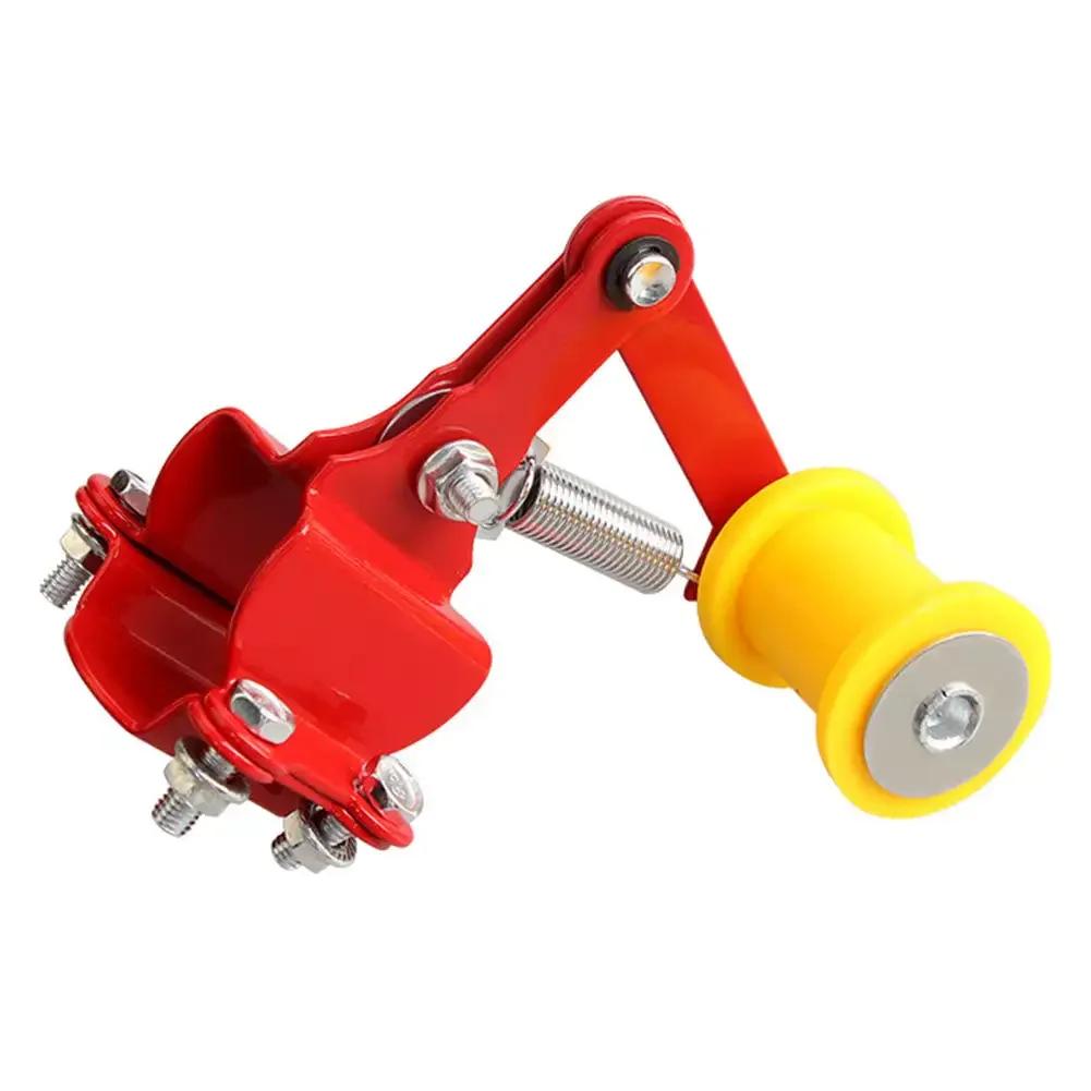 Motorcycle Chain Adjuster Tensioner Guide with Guide Wheels Bike 4 Wheeler Motorized Bike Sprocket Parts Tools Universal