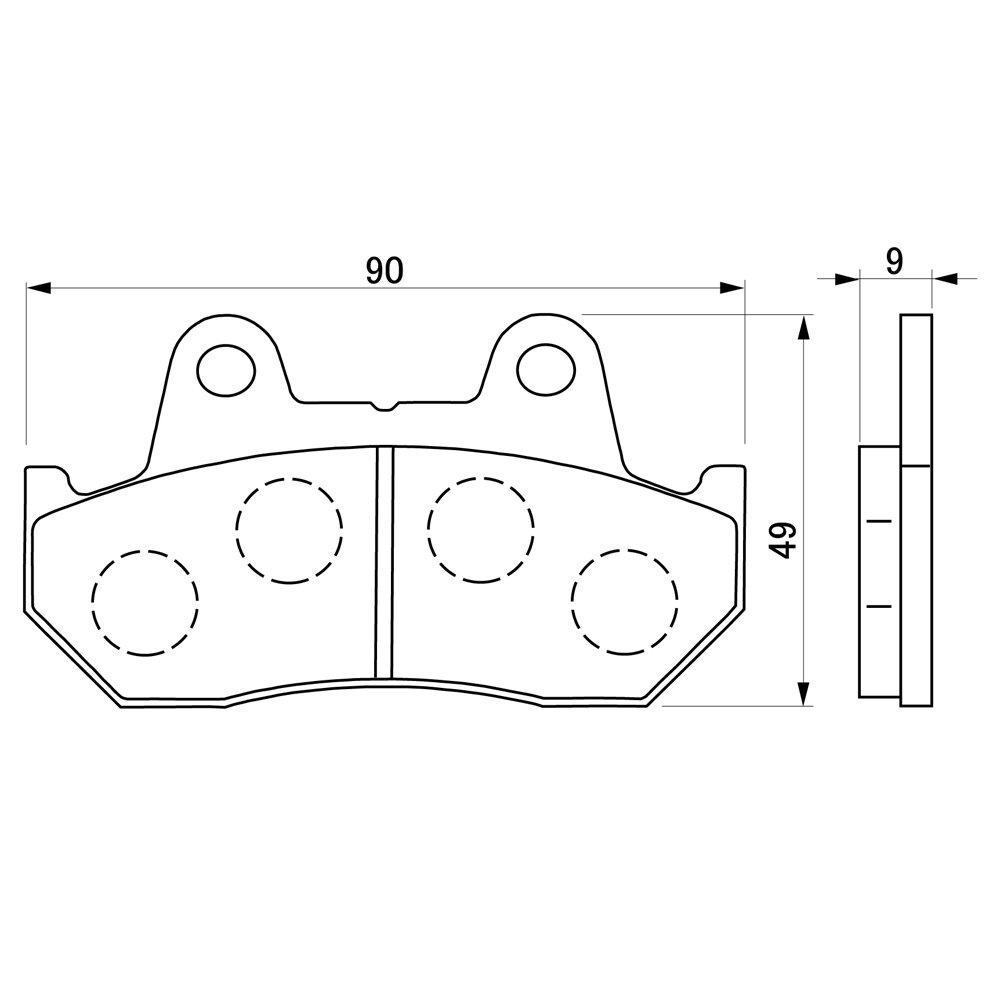 Тормозная колодка мотоцикла Daytona красная (Полуметаллическая накладка) CB750FB/FC(81-82) CBX750F(83-87) NS400R(85-87) ГБ250(84-89) сплавление(86-92) и т.д. Передний 79777
