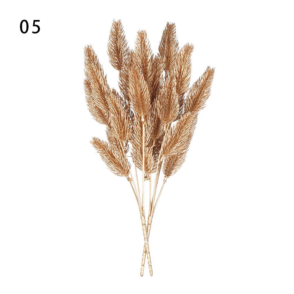 Plant Christmas Ornament Artificial Plant Gold Silver Simulation Leaf Christmas Artificial Flower