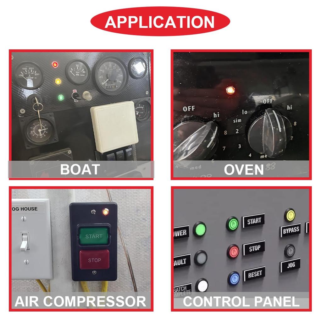 MKBKLLJY 6 шт. 12 мм DC12-24V1A зеленый светодиодный металлический индикаторный светильник водонепроницаемый сигнальная лампа пилотная панель управления с длиной кабеля 150 мм и крышкой для проводки F