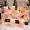 Resin LED Light Snow House Cute Christmas House Ornament  Party Favors