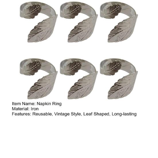 Кольца для салфеток в виде листьев, многоразовые металлические держатели для салфеток, винтажные кольца для салфеток в форме листьев для праздничной вечеринки, свадьбы, формального или повседневного декора обеденного стола