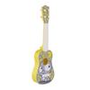 Детская гитара игрушка пластиковая мультяшный узор развивающая 4 струнная играющая укулеле игрушка для мальчиков девочек узор дракона с большими глазами