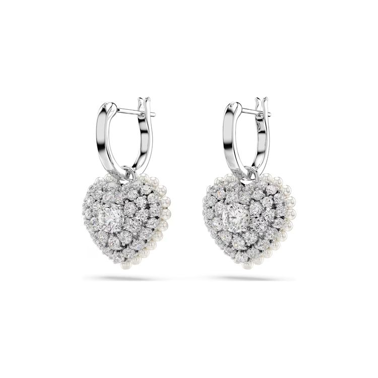 Swarovski Серьги-подвески Сердце Капля Воды Женские серьги Серебряные 5684384