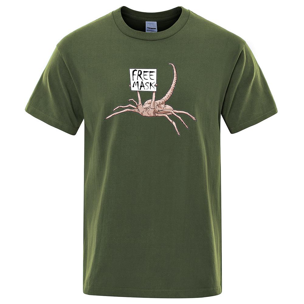 Alien Free Mask Printed T Shirt Brand Short Sleeve Men T-Shirt