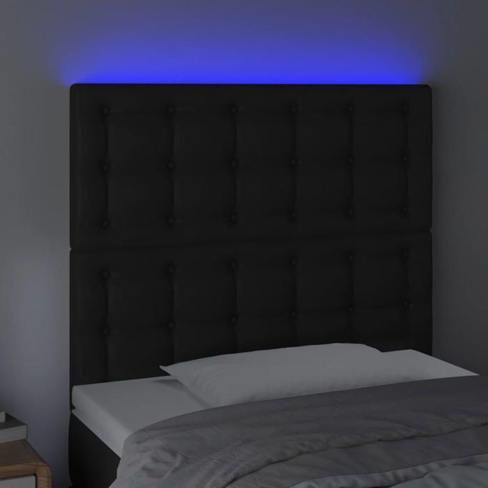 VidaXL LED Headboard Bedroom Furniture Single Bed Accessory Headboard Interior Black 3122496