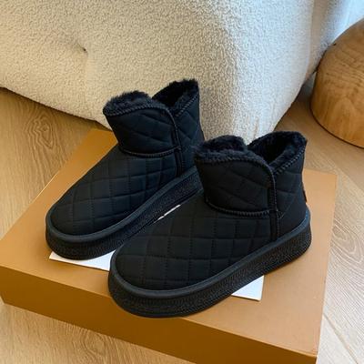 Модные женские зимние ботинки, теплые, короткие, плюшевые, на толстой подошве, новые, зимние, 2024 года, горячая распродажа, модные, повседневные, удобные ботинки на основе бисквита