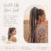 Beaded Accents Braided Ponytail Extension Hand Woven Boho Braid Dreadlock Hairpiece  Daily Styling