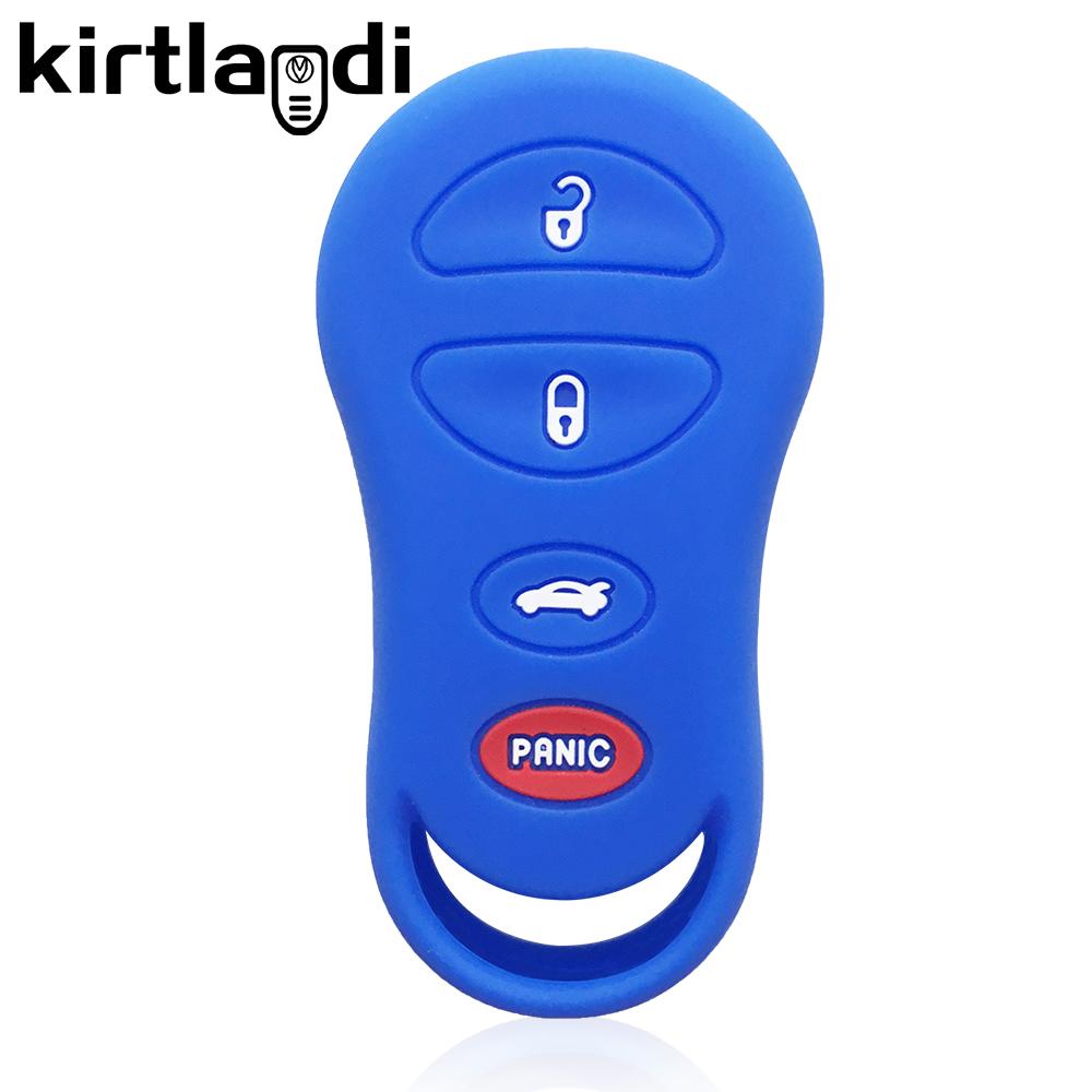 Силиконовый чехол для ключа-пульта автомобиля для Chrysler Grand Voyager PT Cruiser Sebring Jeep Liberty Dodge Передатчик 3/4 кнопки Брелок