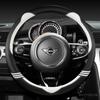 Углеродное волокно + кожаный чехол на руль автомобиля 38 см для MINI COOPER S JCW ONE F54 F55 F56 F60 R60 R61, автоаксессуары