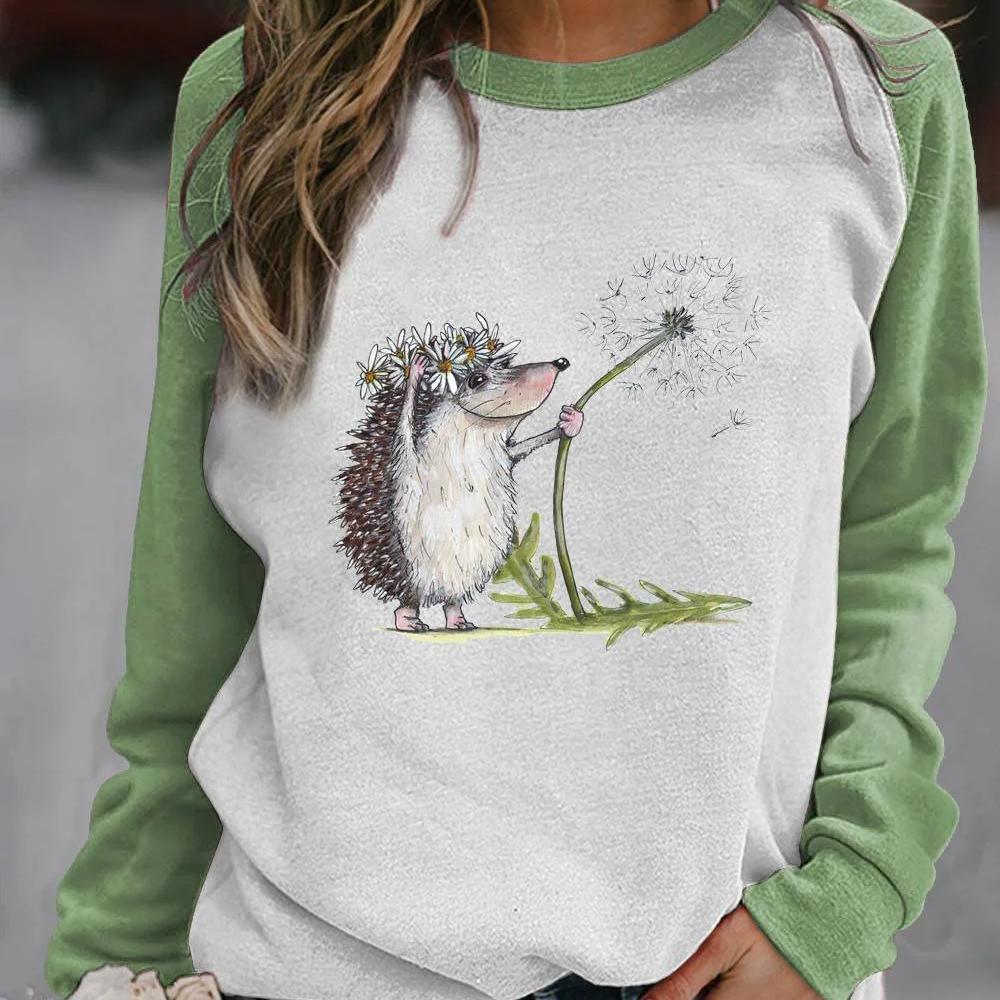 Женский лонгслив с принтом