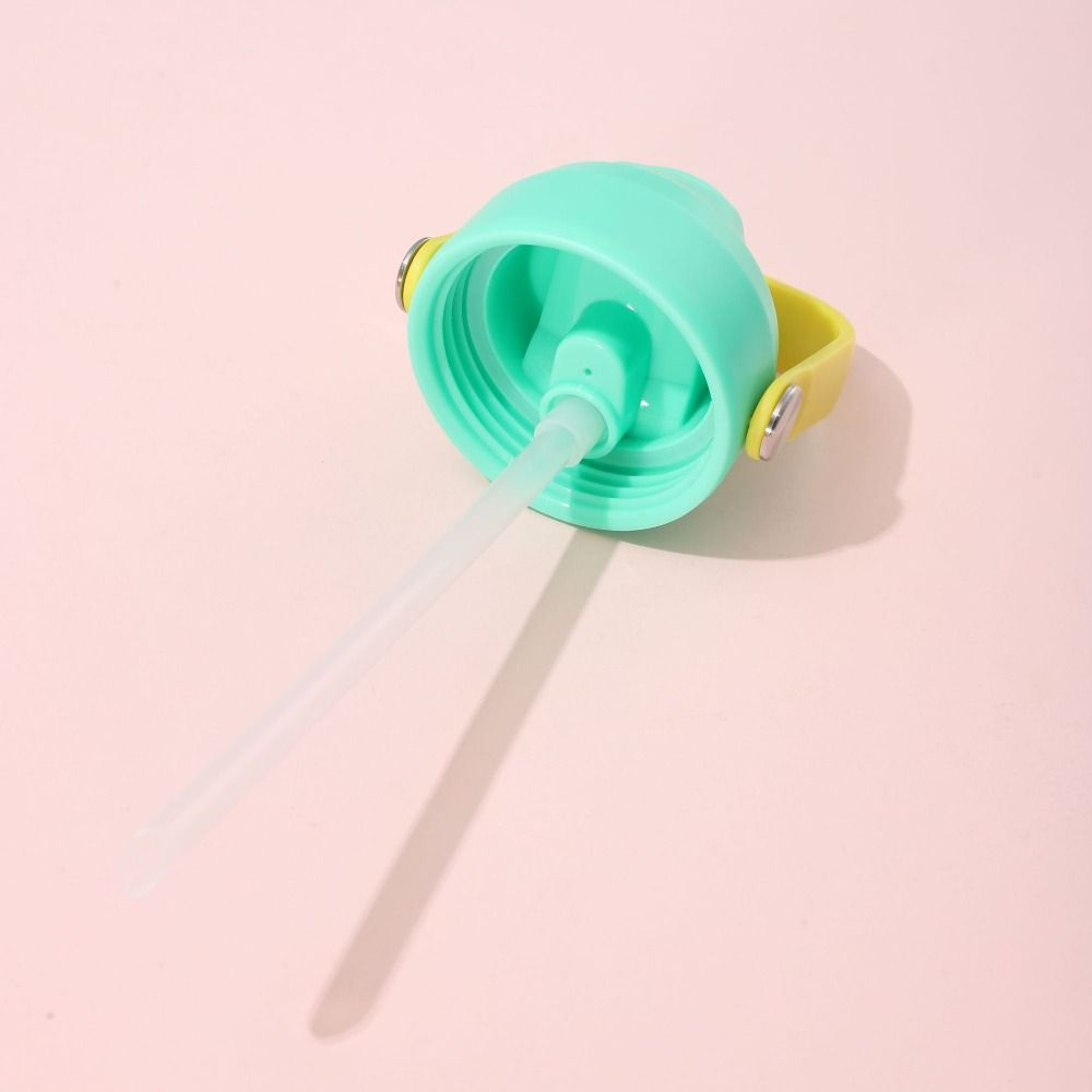 12oz/360ml Kids Thermos Cup with Handle Sports Space Kettle Cute Ceramic Straw Tumbler  For Outdoor