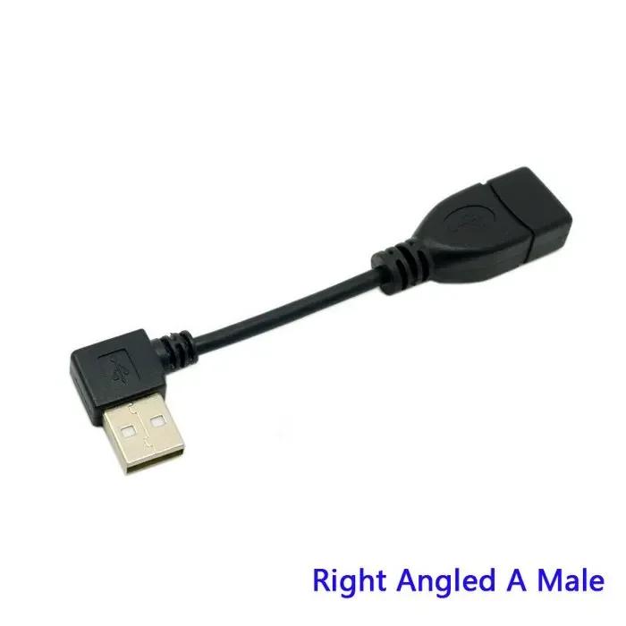 USB2.0 Кабель USB Папа на Маму удлинитель 90 Градусов изогнутый USB удлинитель