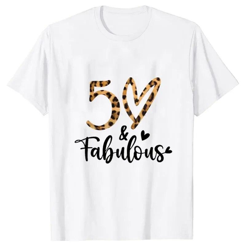 Женские футболки на 50-й день рождения, футболка Birthday Squad Crew, глава Hello 50, великолепные топы с леопардовым принтом, летняя футболка Harajuku