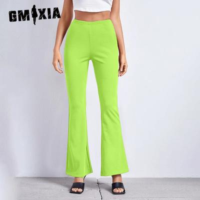 Женские модные повседневные однотонные брюки с высокой талией и капри с принтом