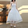 White Suspender Dress Women's Summer Pure First Love Small White Dress Waist Skirt Seaside Vacation A-word Skirt Long Dress