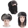 Unisex Warm Trapper with Detachable Mask Windproof Soft Winter Hat