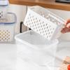 Контейнер для хранения продуктов с корзиной для слива, не содержит БФА, большая вместимость, герметичный, органайзер для овощей в холодильник