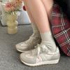 Туфли на платформе в стиле ретро, белые, женские, весна-лето 2025, универсальные, повседневные, спортивные, легкие, папины туфли
