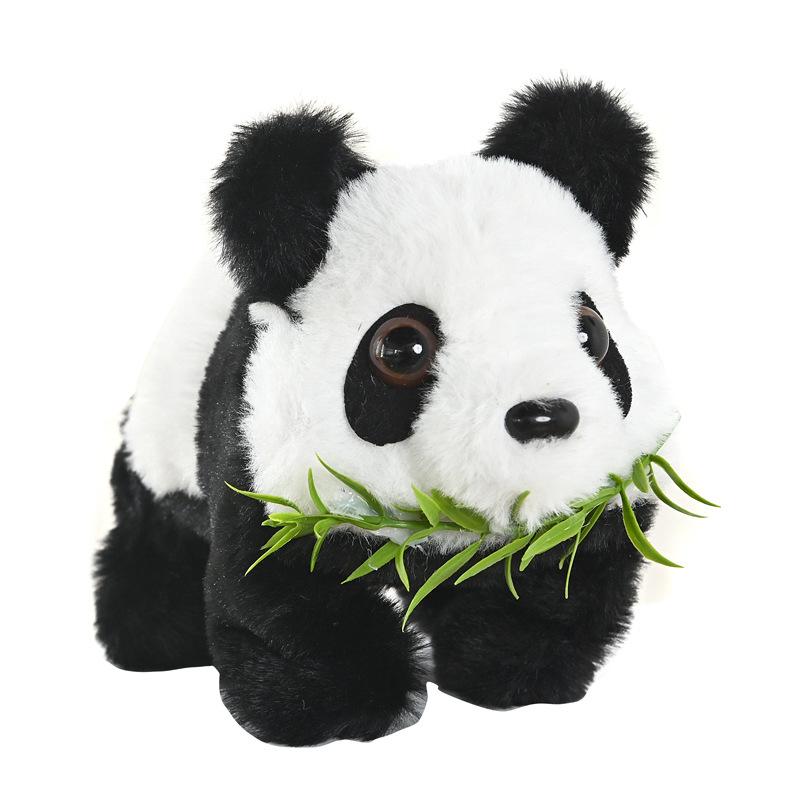 Electric Musical Lifelike Plastic Panda Toy Walks Wags Its Tail Children Toy