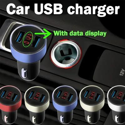 Автомобильное зарядное устройство Двойной USB 3.1A Адаптер Прикуриватель Светодиодный Вольтметр Для Всех Типов Зарядное устройство для мобильного телефона Умная Двойная USB Зарядка