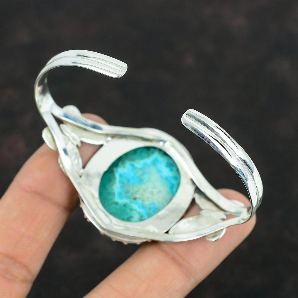 Malachite Bangle 925 Sterling Silver Cuff Bracelet 18K Gold Plated Bangle Butterfly Jewelry Gemstone Adjustable Cuff Bracelet Gifts For Wife