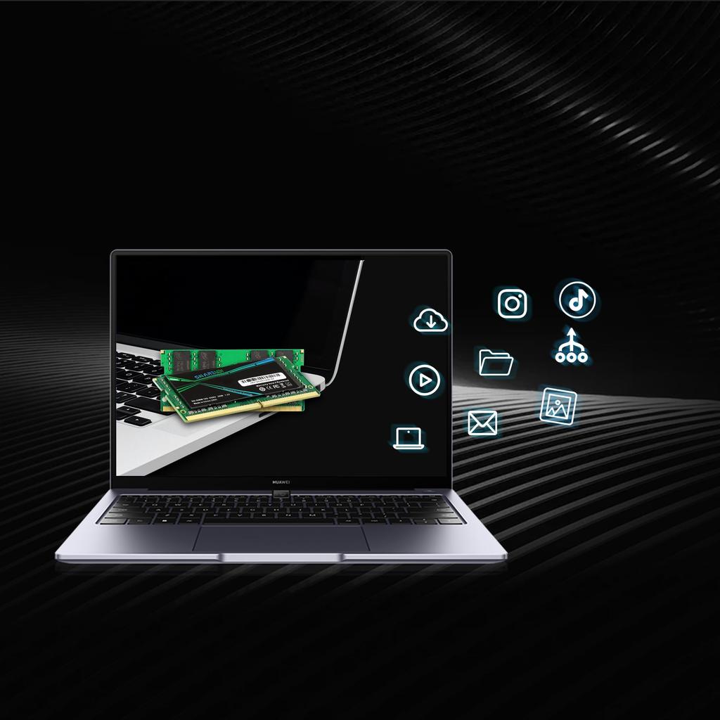 Sharevdi DDR4 PC4 19200S CL19 SODIMM 260 Pin SODIMM Ноутбук Мини Компьютер RAM Модуль хранения данных Легкое обновление 16 ГБ × 1-2666 1,2 В Non-ECC (DDR4-16 ГБ)