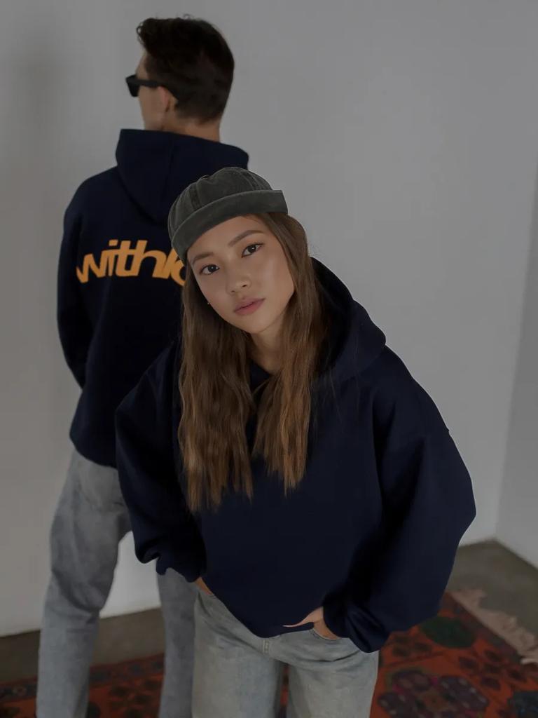 Withlove Letter Printed Hoodie Men Women Couple's Oversized Sweatshirt Harajuku Streetwear Tracksuit Female Male Clothing