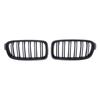 Для BMW 3 серии F30 F31 F35 2012-19 320i 325i 328i Блестящая решетка переднего бампера в стиле двойных линий Серебристая решетка в стиле Diamond