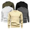 Men's Autumn and Winter Men's Knitwear Thin Small Square Loose Round Neck Casual Long-sleeved T-shirt Men