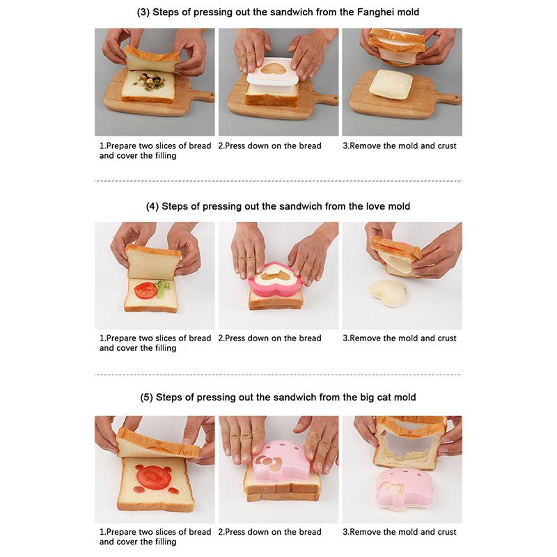 Форма для сэндвичей в виде плюшевого мишки, форма для сэндвичей на ланч-бенто, хлеб, резаки, формочки, производитель