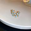 Эмалевое декоративное кольцо, уникальное кольцо с нишевым дизайном для женщин, легкая роскошь, изысканные и высококлассные ювелирные изделия с заливкой эмалью.