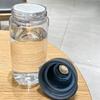 Cold Brew Bottle 450ML PC High Temperature Resistant Simple Portable Cold Brew Tea Bottle with Scale for Home Use Grey