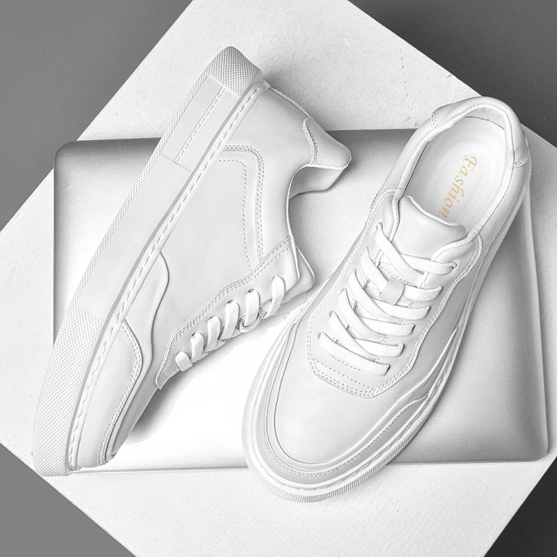 Fashion Genuine Leather Mens Sneakers New Design Skateboard Footwear Men Comfortable Casual Shoes Outdoor Walking Shoes Tenis Masculino