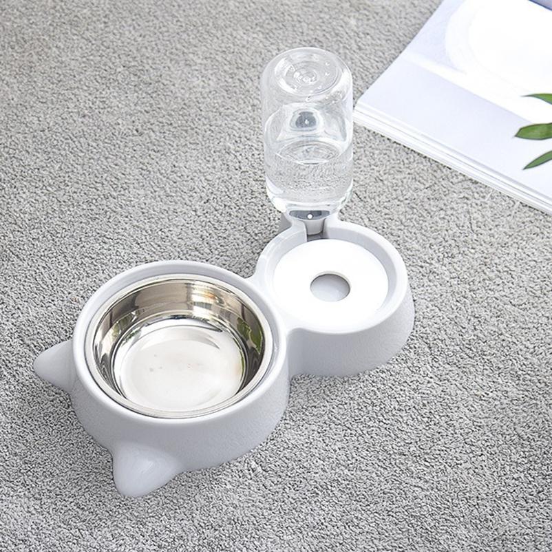 Миска для кошек, двойная миска, принадлежности для кошек, автоматическая миска для питьевой воды, миска для домашних животных, миска для собак, пластиковая защита для шеи, многофункциональная миска