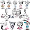 925 Silver Character Charms Fit Bracelet Male Female Sister Boy Girl Pendant For Basic Necklace 