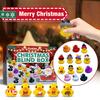 1 Box Advent Calendar Toys Realistic Decorative Compartmentalized Festival Toys Rubber 24 Grids Cute Duck Calendar Toys for Christmas