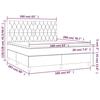 VidaXL Slat Bed Base with Mattress and LED, Upholstered Bed, Double Bed, Adult Bed for Interior Bedroom, 3135127