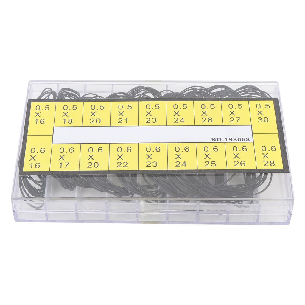 180 шт. прокладок для часов O Ring 18 размеров, резиновые уплотнительные прокладки для задней крышки часов с пластиковой коробкой для ремонта