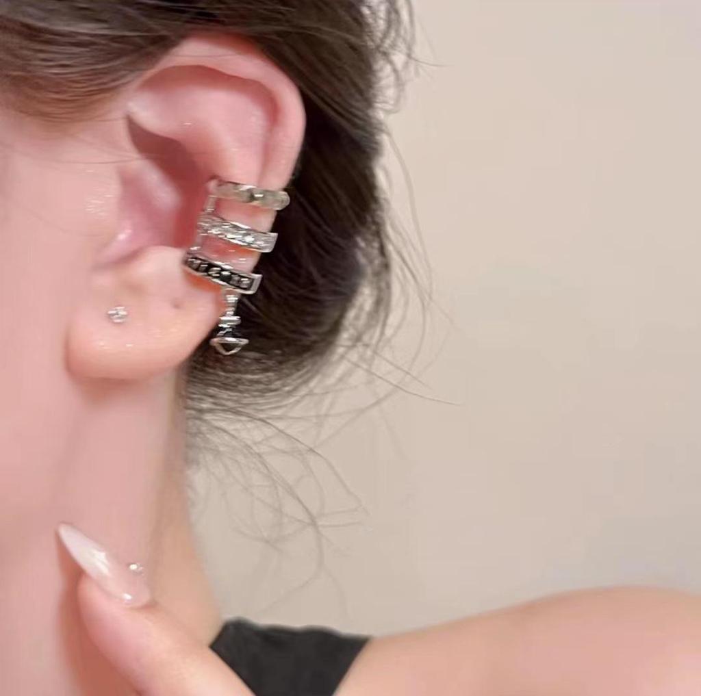 Шикарные многослойные серьги-клипсы для женщин - 2025 г. Модный легкий роскошный стиль