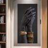 African Black and Gold Hands Holding Jewelry Posters and Paintings On African Art Canvas Printed On Art Pictures On the Wall No Frame