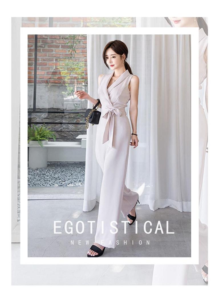 Элегантный кружевной комбинезон без рукавов с завышенной талией - Коллекция Лето 2025