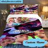 Custom Name 3PCS Fantasy Night Trio K-Pop Bedding Set Including 1pc Duvet Cover And 2pcs Pillowcases for Bedroom, Dormitory Gift Home Decor