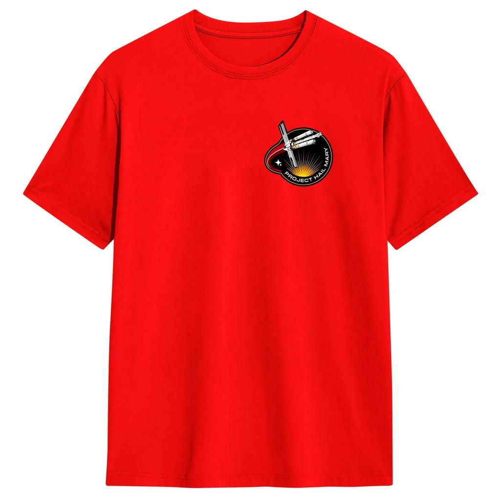 Oversized T-Shirt Beach Project Hail Mary Logo Hipster T-Shirts Cotton Tshirt for Man Y2K Retro Custom DIY Short Sleeve Clothing