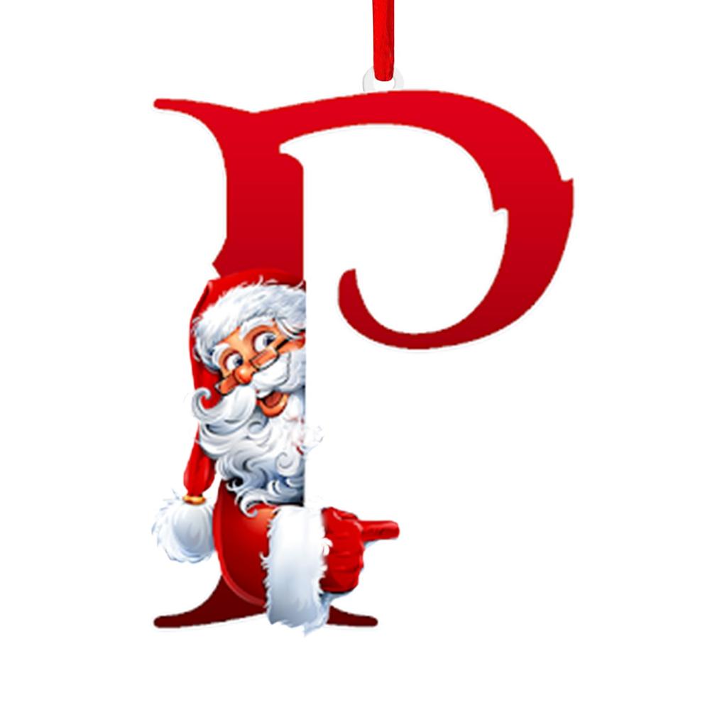 Рождественская елка из 26 букв, подвесное персонализированное украшение в виде рождественской буквы