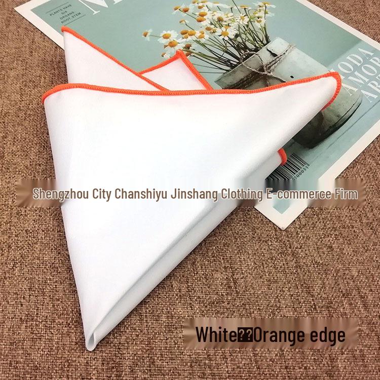 Элегантный чисто-белый хлопковый мужской нагрудный платок 23 см